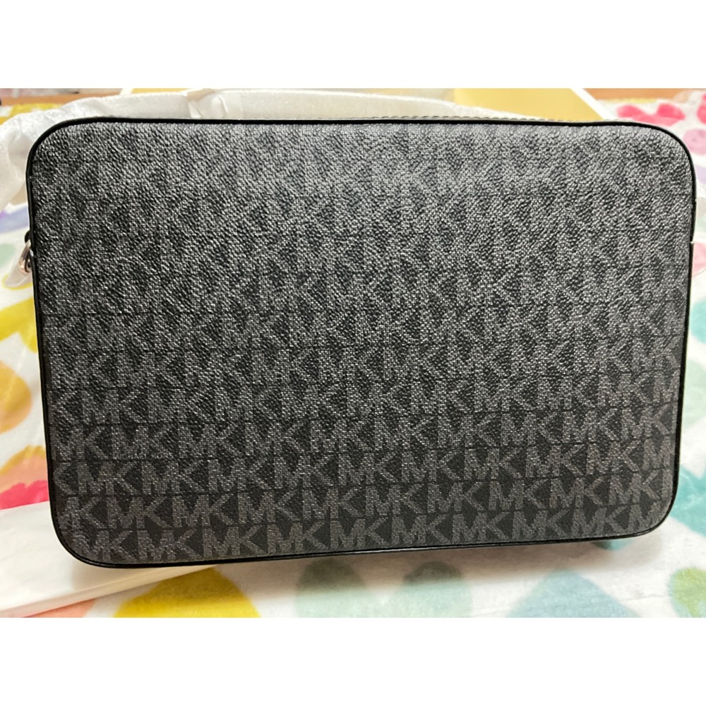 Michael Kors Signature Logo Camera Bag Black Rose silver Hardware - Picture 4 of 6